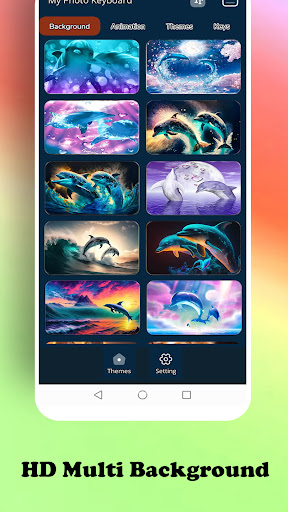 Android application Dolphin Love emoji Keyboard screenshort