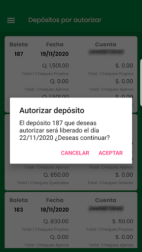 Depósitos Remotos Screen 3