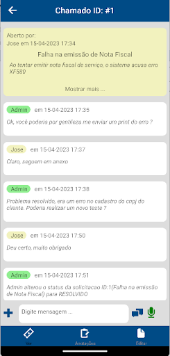 Sabio Virtual - Helpdesk Screen 3
