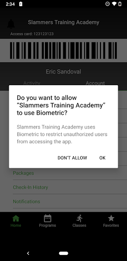 Android application Slammers Training Academy screenshort