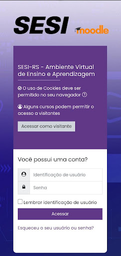 Android application Moodle SESI - RS screenshort