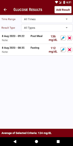 Glucometer - Diabetes Tracking Screen 2