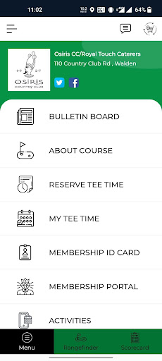 Android application Osiris Country Club screenshort
