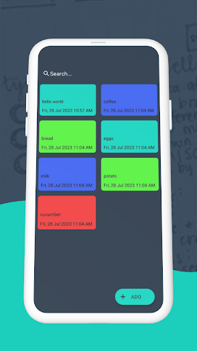 Android application MyNoteScribe screenshort