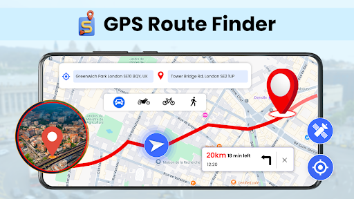 Screenshot of GPS Navigation Satellite Map