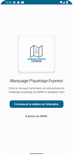 Android application Marquage Piquetage Express screenshort