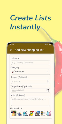 Easy Shopping List - Grocery