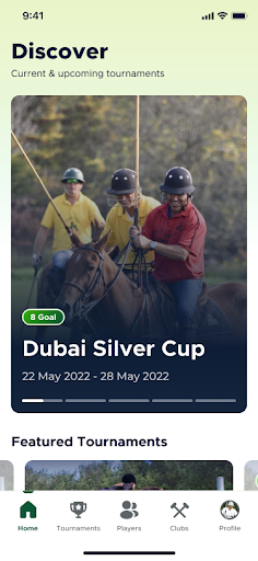 Android application UAE Polo Federation screenshort