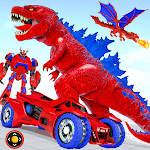 Cover Image of Download Dino Transform Robot Car Game 60 APK