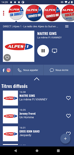 Android application Alpes 1 - Alpes du Sud screenshort