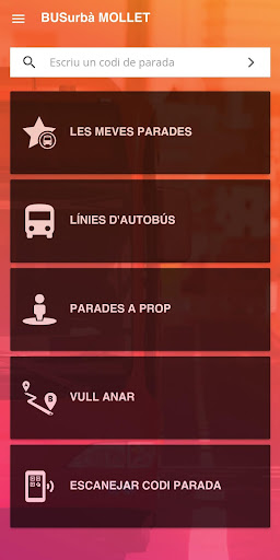 Android application Bus Urbà Mollet del Vallès screenshort