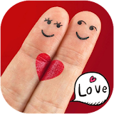 Red Lover Finger Romantic Heart Theme icon