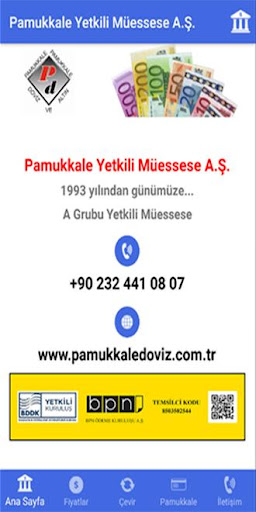 Android application Pamukkale Döviz screenshort