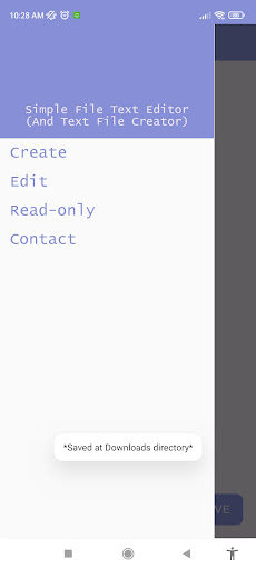 Simple Text File Editor Screen 2