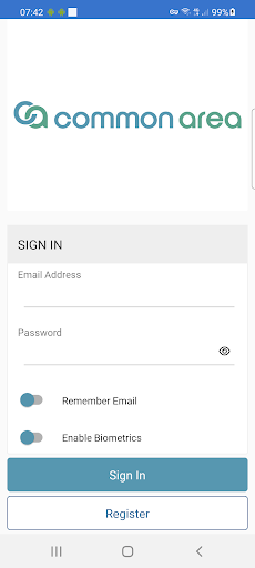 Android application CommArea screenshort