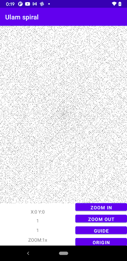 Android application Ulam spiral screenshort