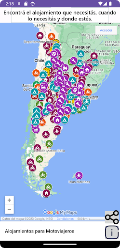 Android application Alojamientos motoviajeros Arg screenshort