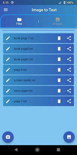 Android application Image to Text Converter screenshort