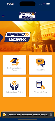 Android application SpeedWork Transportes screenshort