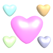 Cute 3D Hearts Live Wallpaper  Icon