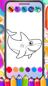 Daddy Shark coloring games