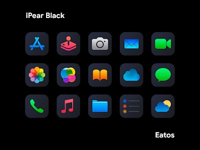 iPear Black - Icon Pack 1.3.5 (Patched)