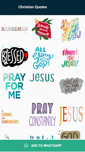 Android application Christian Animated Stickers screenshort