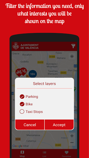 Android application Parking And Bike Valencia screenshort