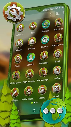 Polygon Hill Launcher Theme Screen 2