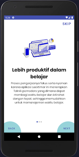 Android application Locktimer for Pomodoro screenshort