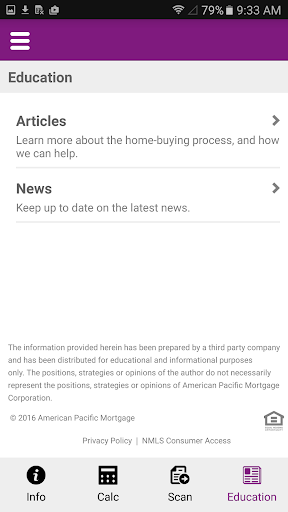Screenshot of Sterling Mortgage