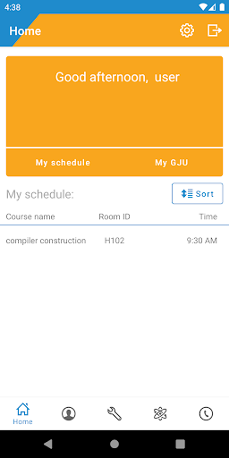 Android application GJU Students screenshort
