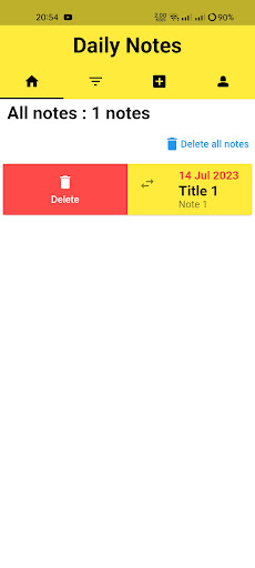 daily notes Screen 2