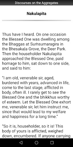 Discourses on the Aggregates Screen 2