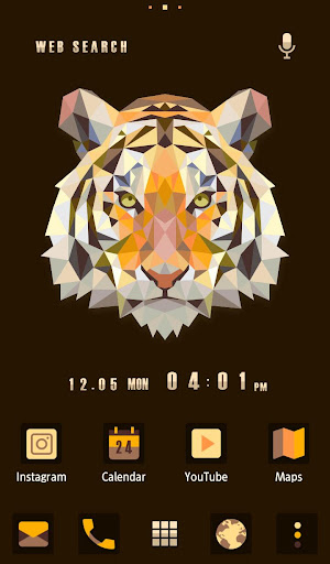 Android application Polygon Tiger Theme +HOME screenshort