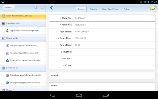 Symbility Mobile Claims (FR) Screen 3