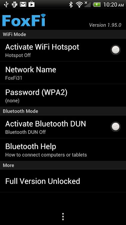 FoxFi Key (supports PdaNet) - 1.20 - (Android)
