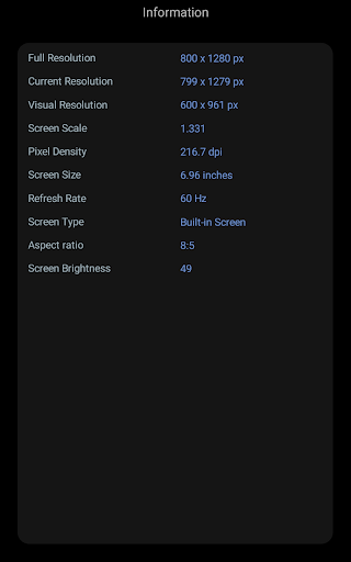 Screenshot of Touch Screen Test