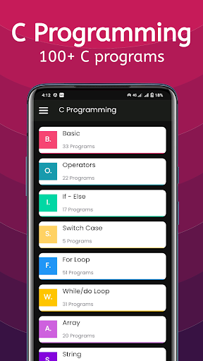 Android application C Programming ( C Programs ) screenshort
