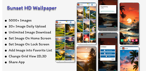 Android application Sunset HD Wallpaper & 4K Photo screenshort