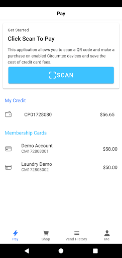 Android application Circum Pay screenshort
