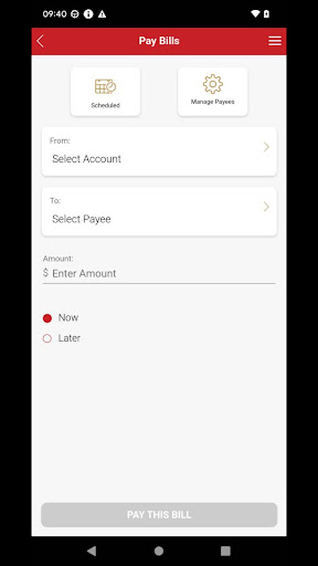 WealthONE Bank Mobile App Screen 3