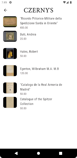 Czernys live auction