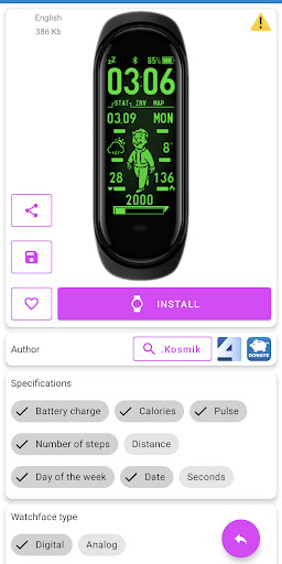 [Lite] Mi Band 5 WatchFaces Screen 2