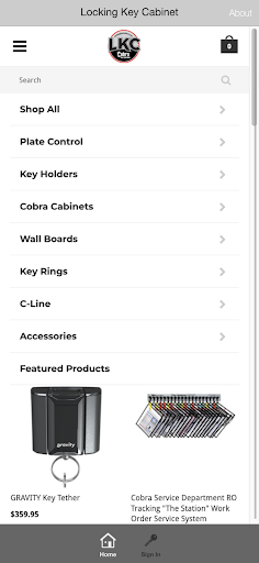 Android application Locking Key Cabinet screenshort