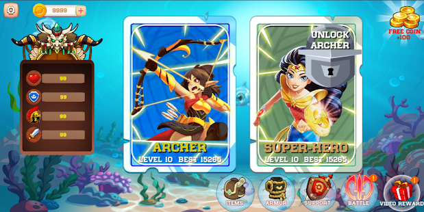 Aqua Girl Fish Shoot Stick Hero Hunter 9.0.3 1