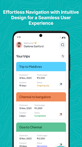 Android application Trip Expensor screenshort