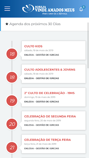 Igreja Vinde Amados Meus Screen 3