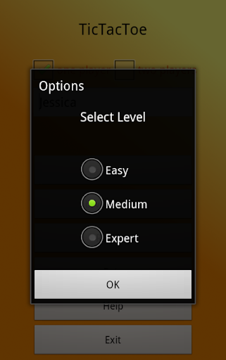 TicTacToe Challenge Screen 3