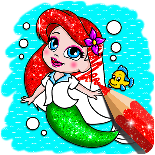 Mermaid coloring for kids  Icon